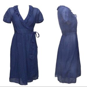 JCrew Navy Blue 2 piece Wrap Dress SZ 6